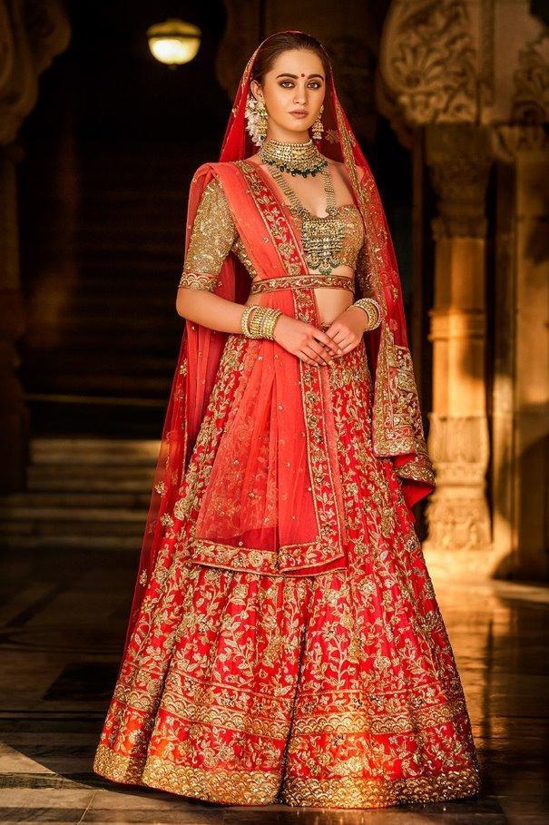Beautiful Exclusive Designer Red Color Bridal Lehenga Choli-Bridal Lehenga
