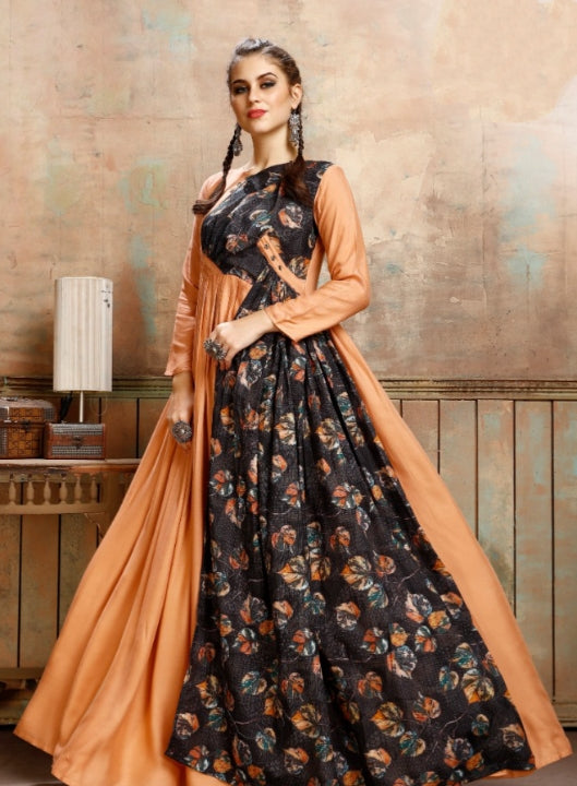 Glourious  Designer Cotton Rayon Print Gown For Party Wear