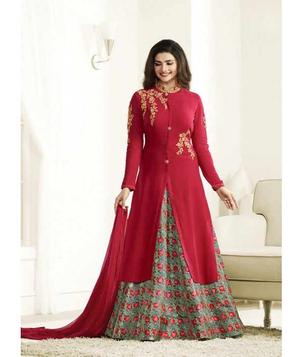 Style Amaze Stylish Designer Red Color Designer Suit