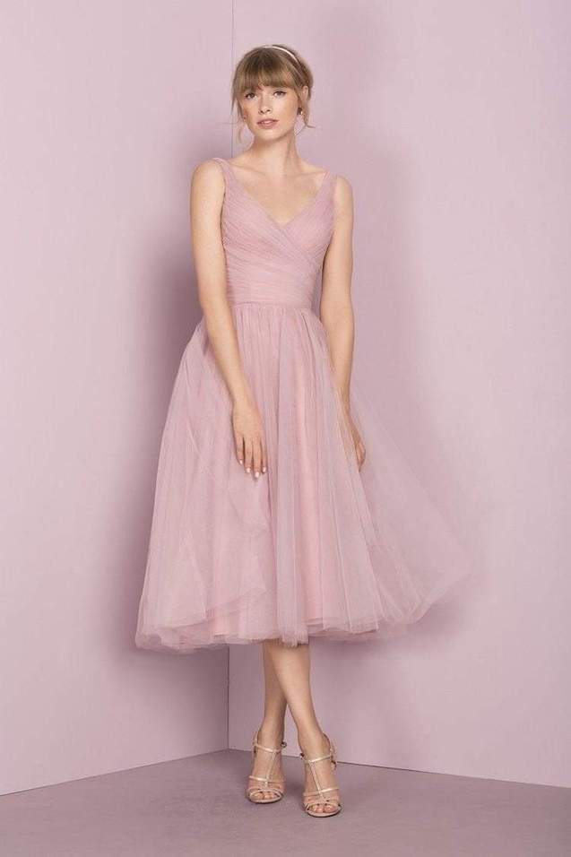 Peach pink tulle dress