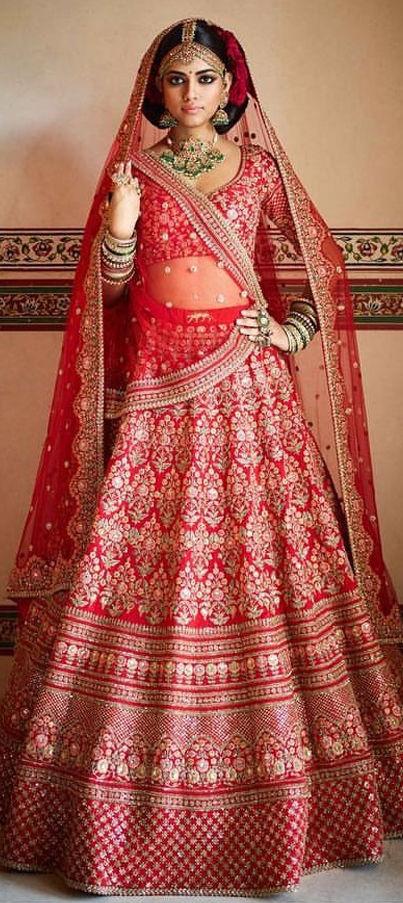 Mulberry Silk Designer Lehenga in Red and Maroon with Stone work