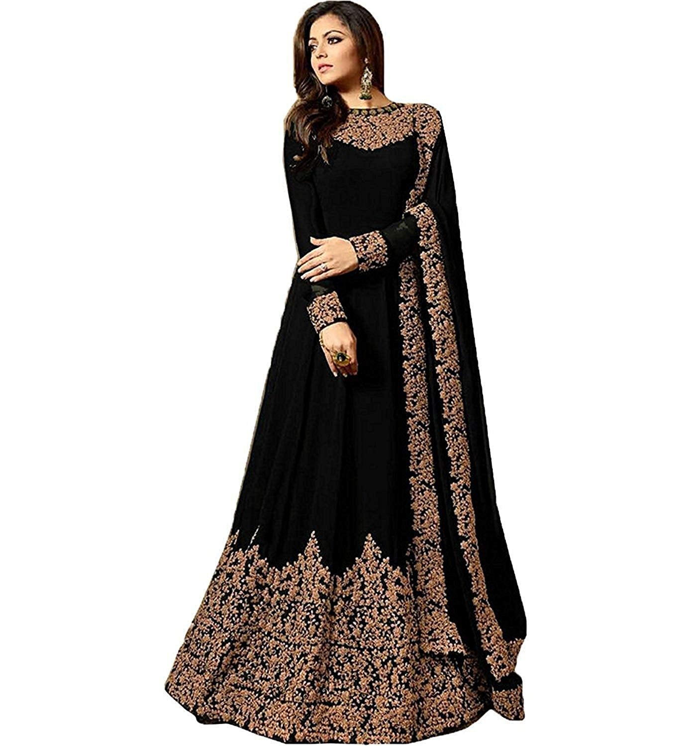 Women's Codding Long Anarkali Gown With Duppta