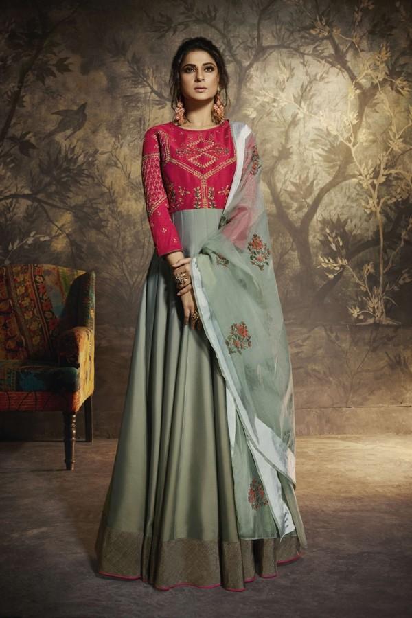 Jennifer Olive Silky Georgette Gown