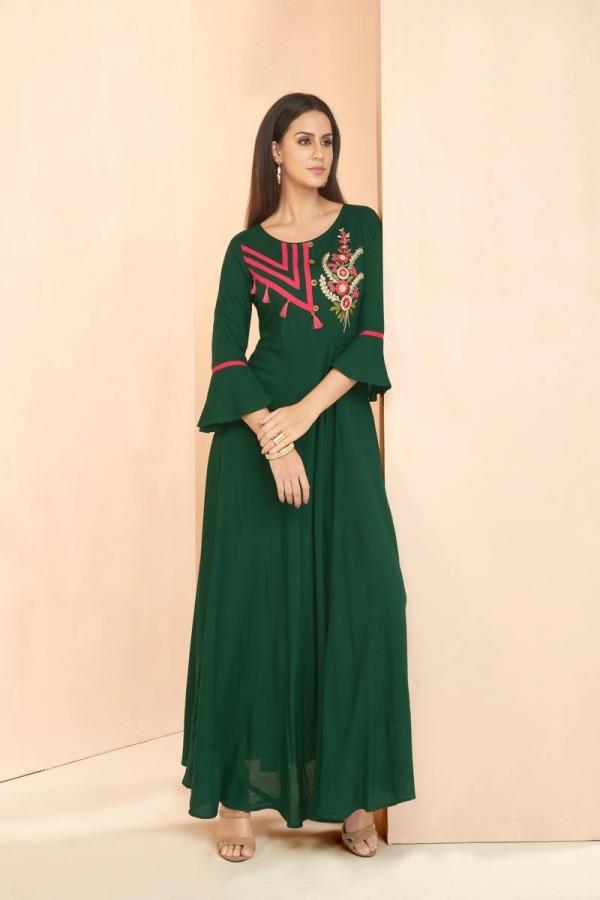 Green Rayon Kurti