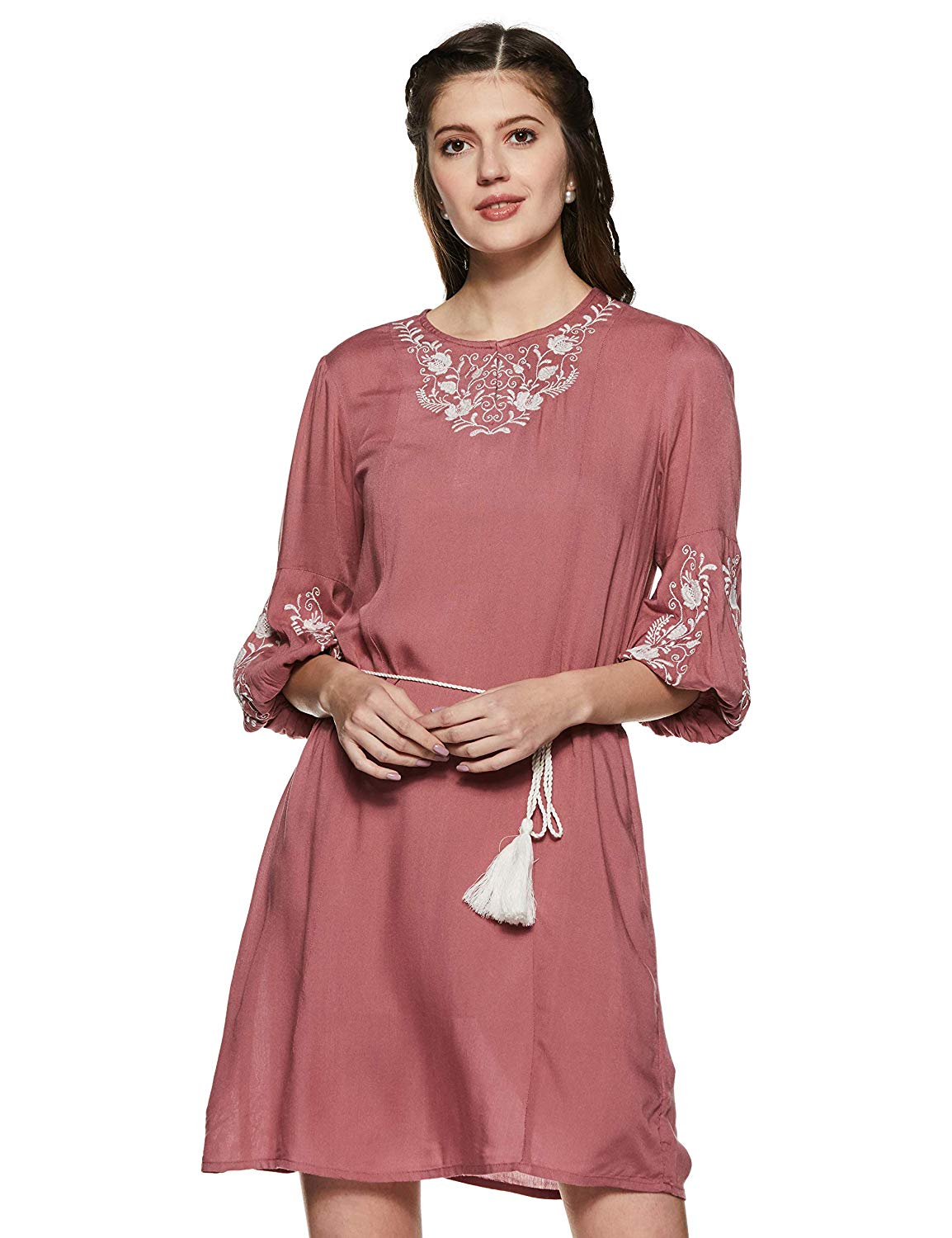 Woman Crepe a-line Dress
