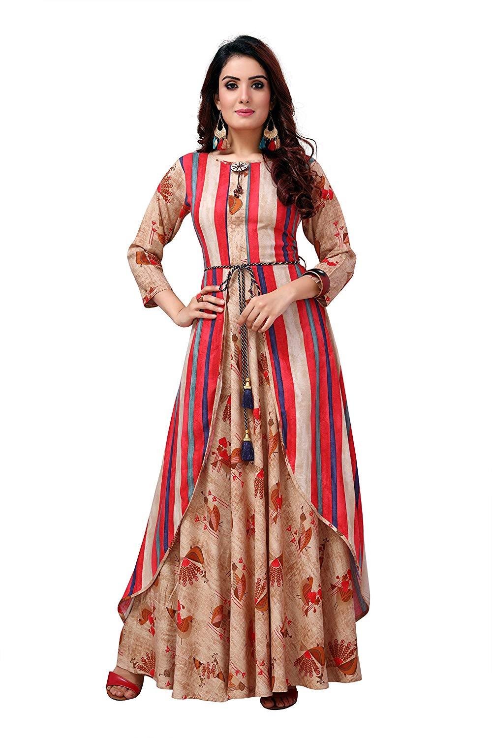 Textiles Women's Rayon A-Line Kurti
