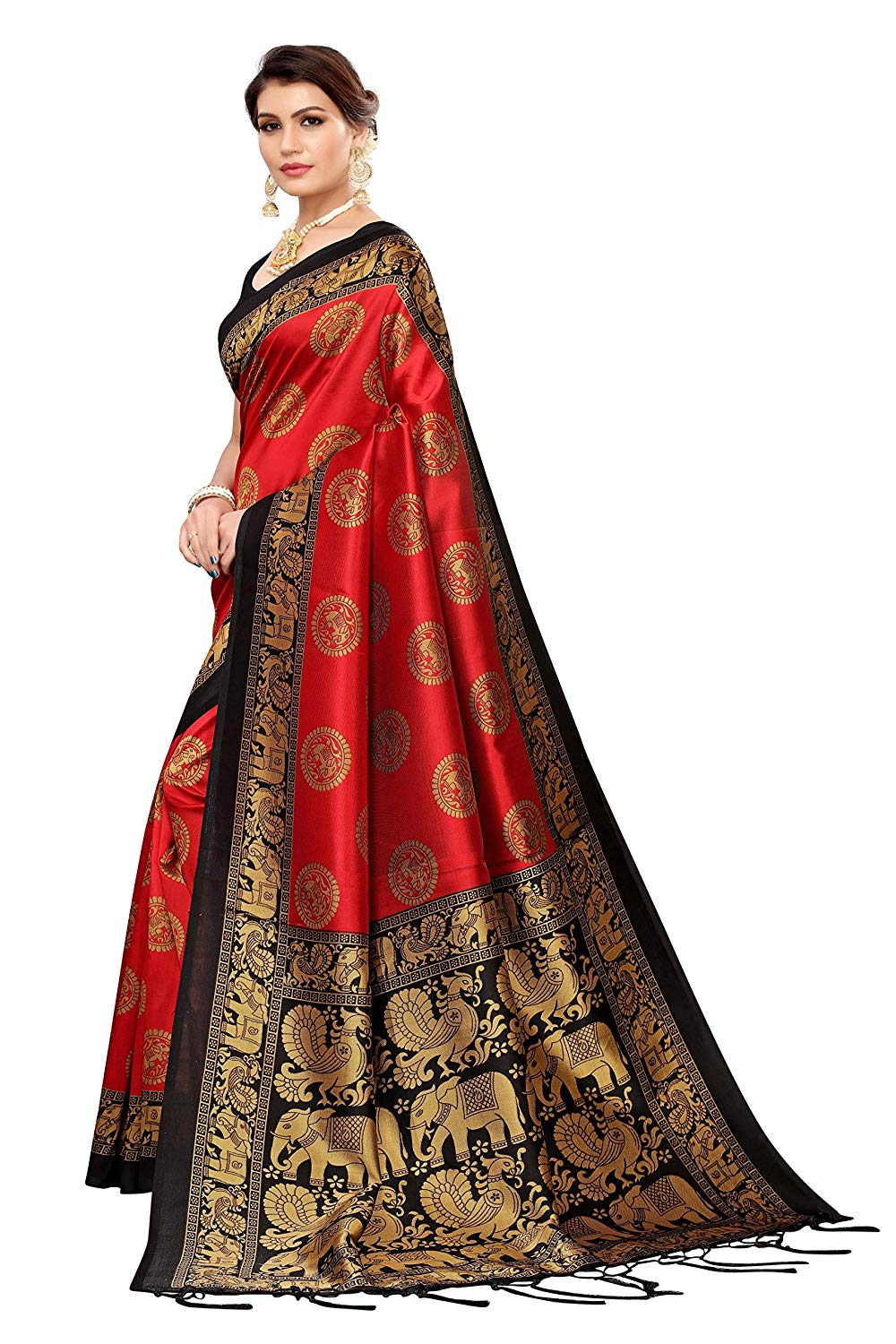 Women's Banarasi Art Silk Saree With Blouse