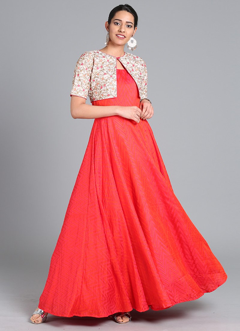 Bollywood Vogue Custom Made Pink Jacket N Gown