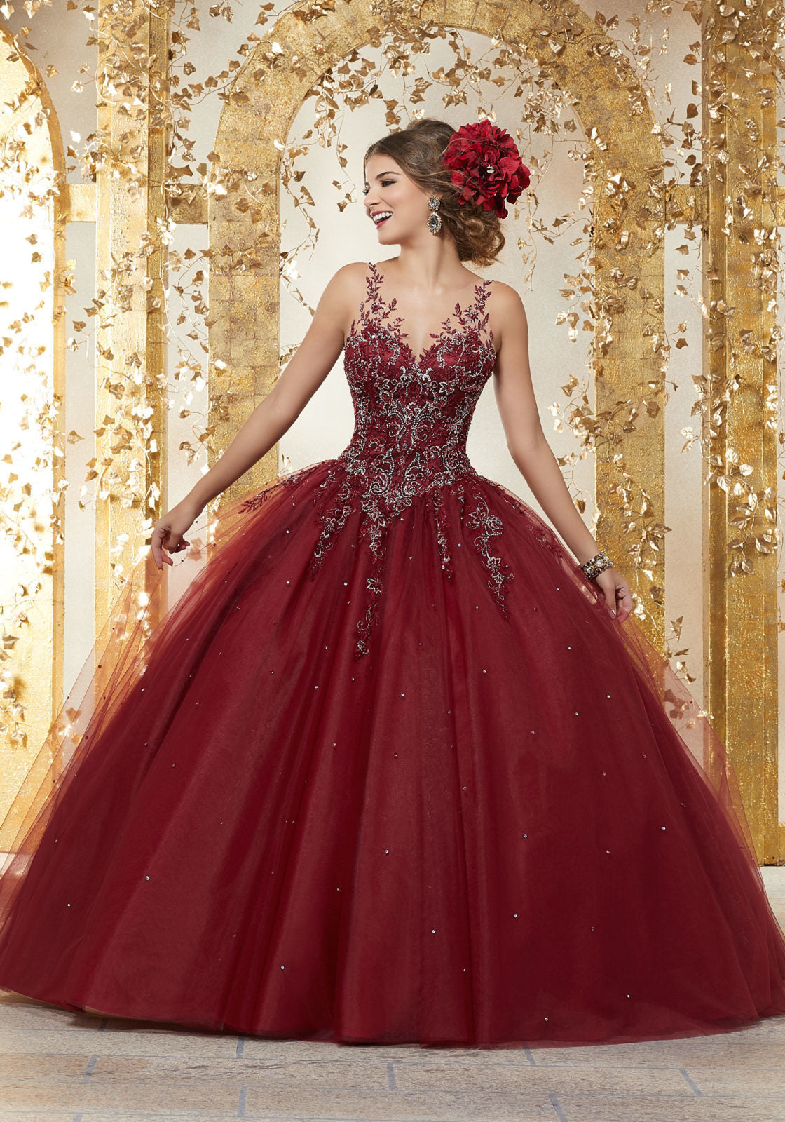 Dresses V-Neckline Bridal Ball Gowns