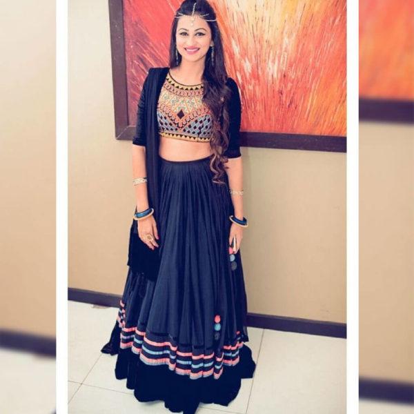 Designer Pink and Blue Lehenga Choli