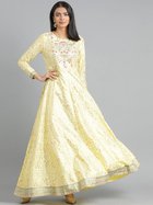 Yellow Printed Maxi Dress