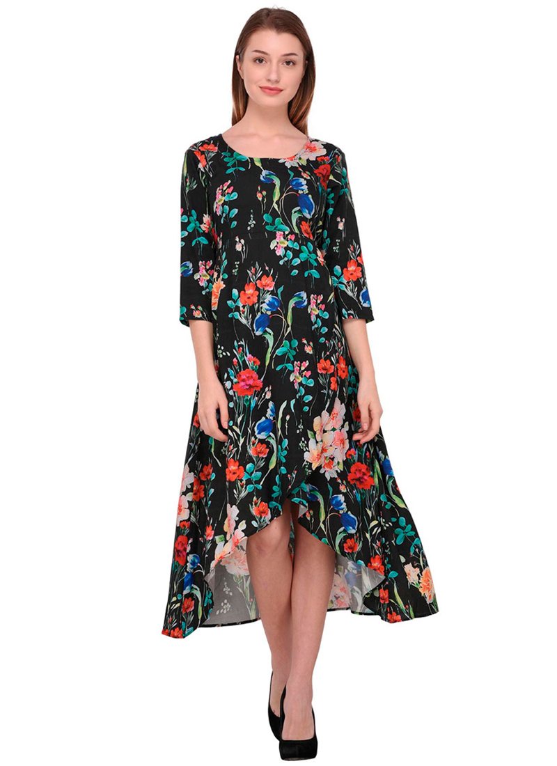 Black Printed Dress