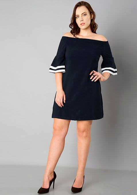 CURVE Off Shoulder Shift Dress