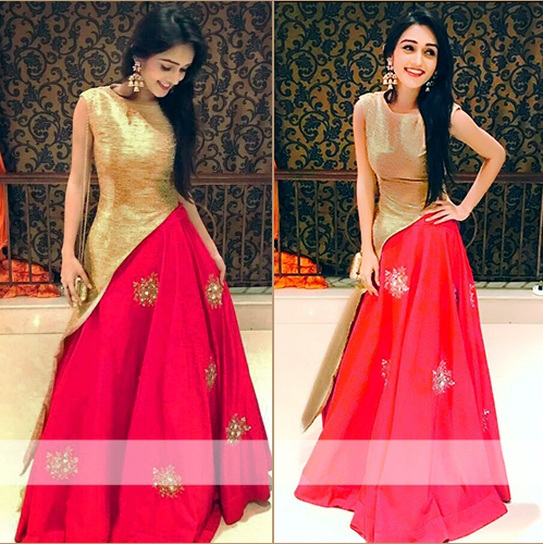 Latest Red Lehenga Adorn In Sequin Butti