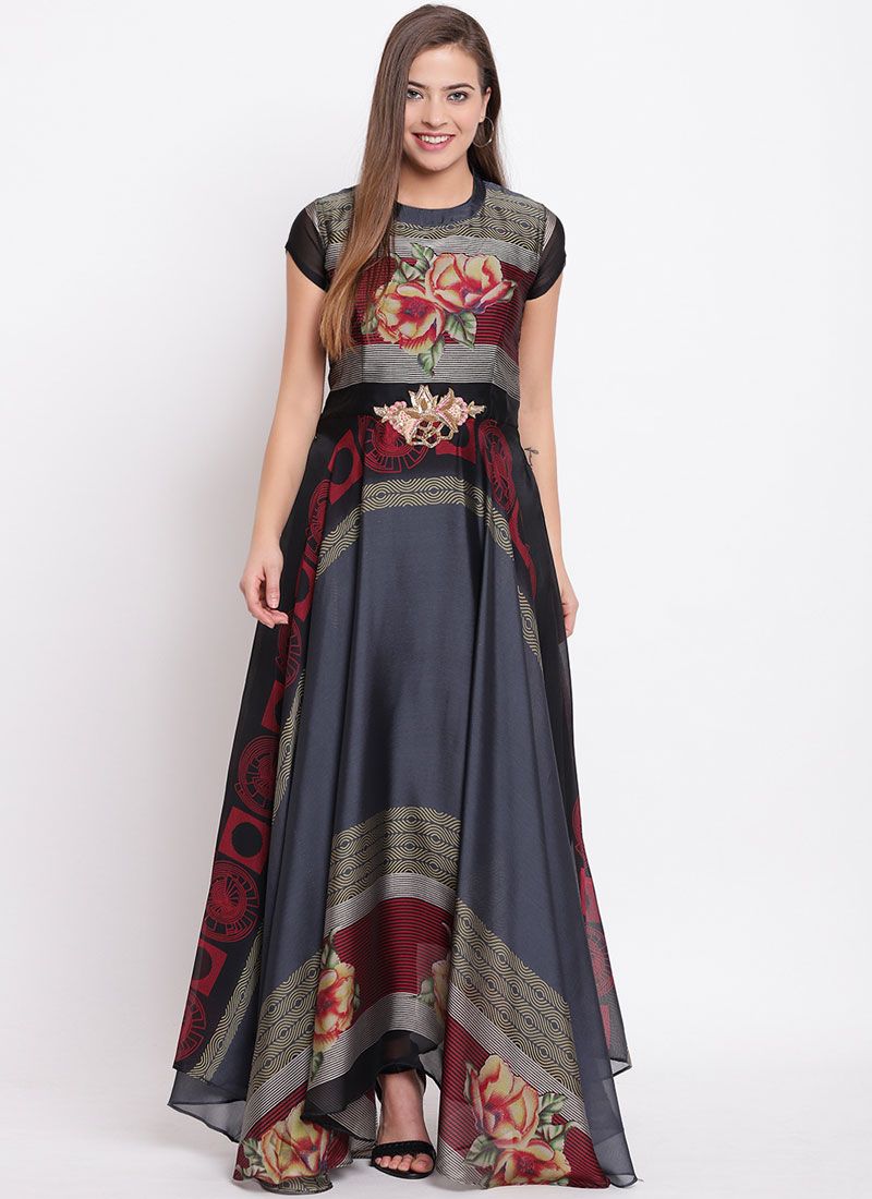 Multi Colour Ceremonial Party Wear Kurti