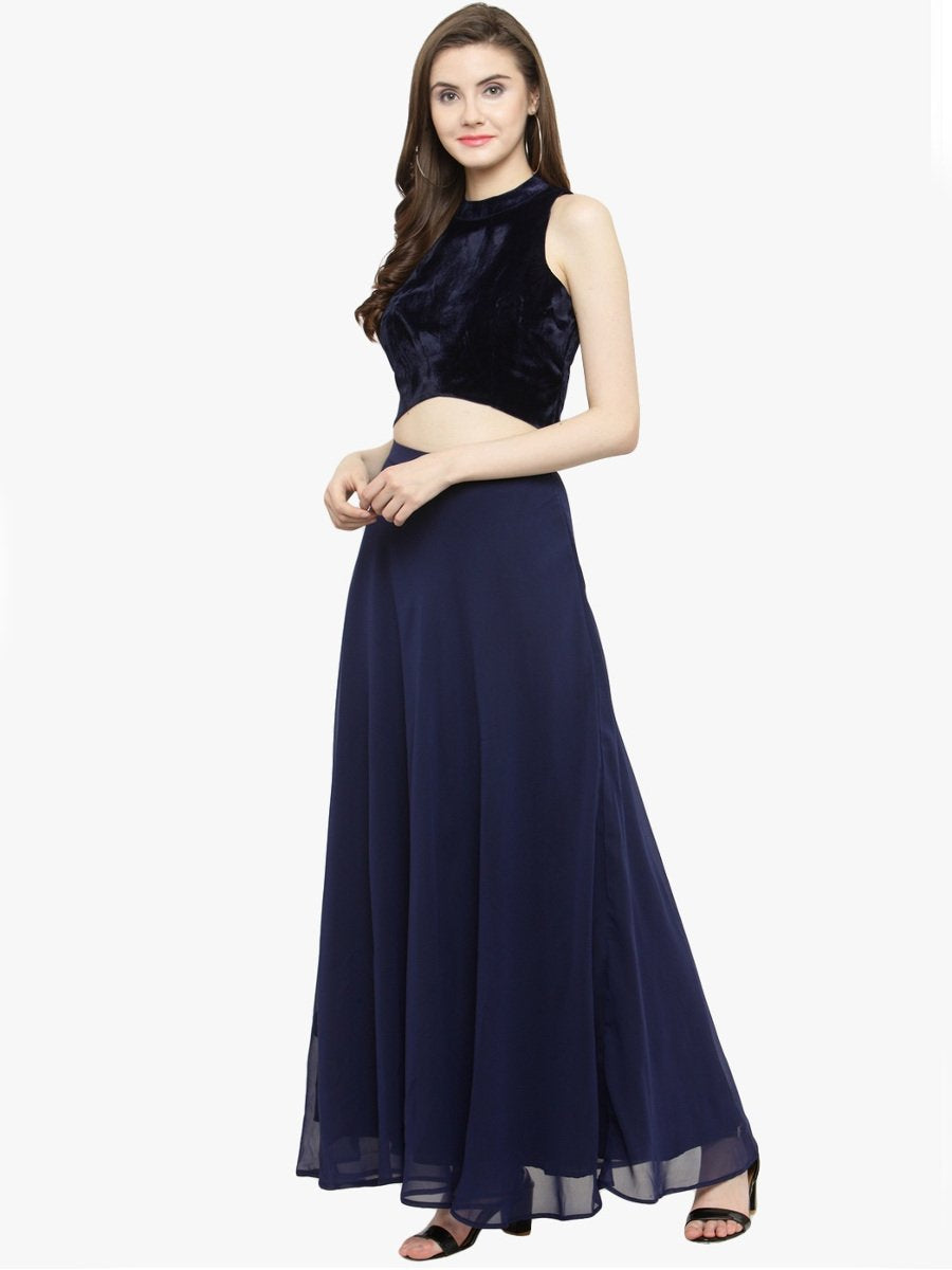 Netanya Navy Top & Skirt Co-ordinate Set