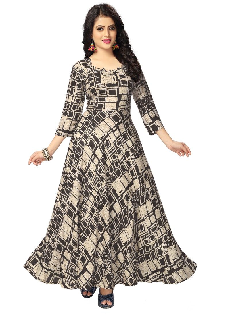 New Arrival Pure Heavy Rayon Black Kurti Collection