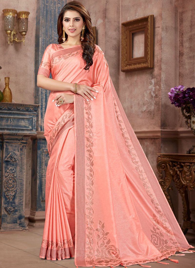Stone Work Party Trendy Saree