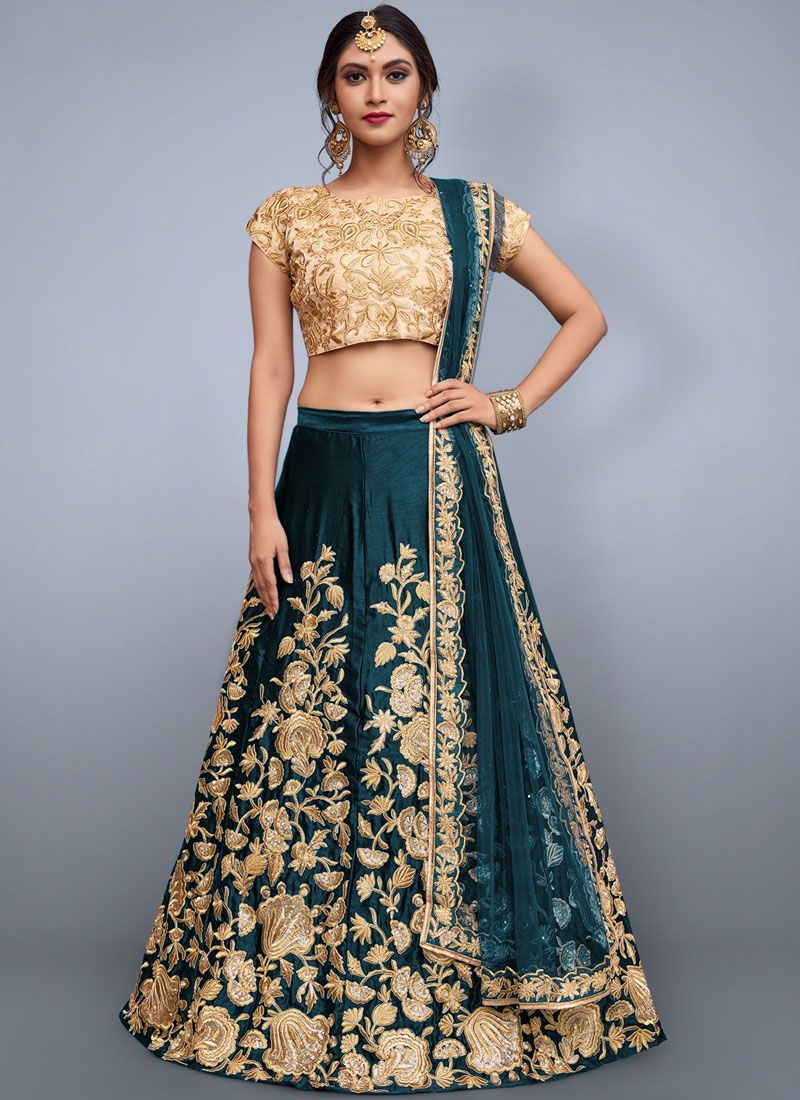Teal Lehenga Choli